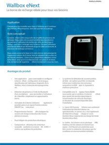 fiche technique de la borne de recharge électrique eNext Conersol